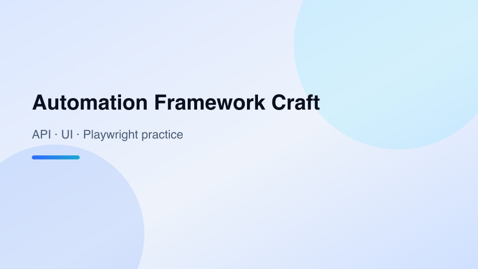 Full-Stack E2E Testing Framework
