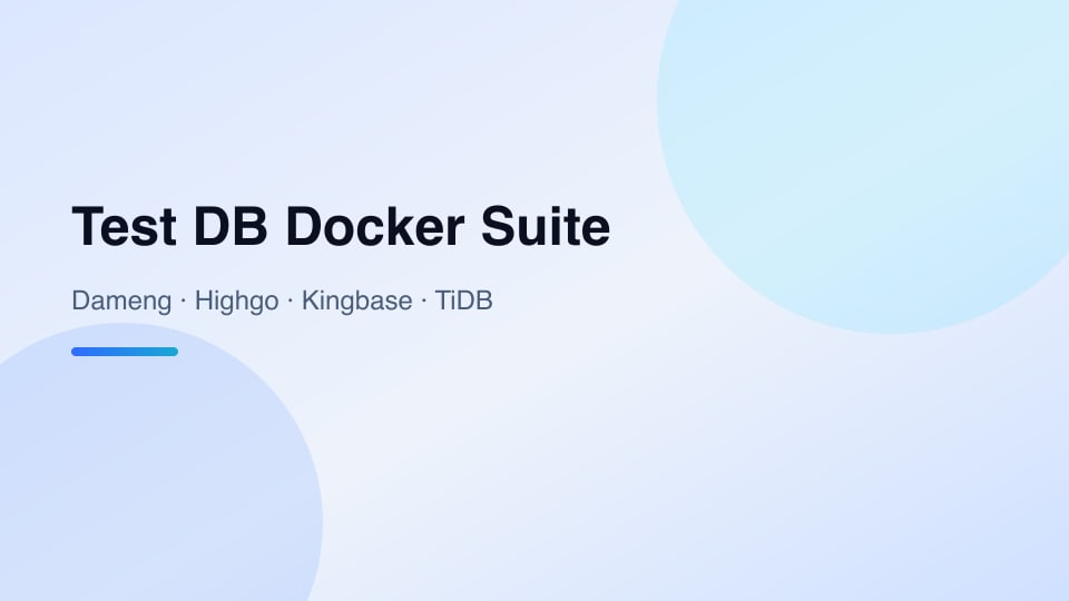 Test DB Docker Suite